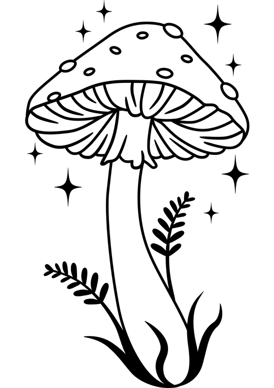 TeMaRo™ Mushroom Tattoo Sticker