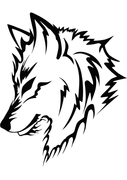 TeMaRo™ Mystical Wolf Tribal Tattoo