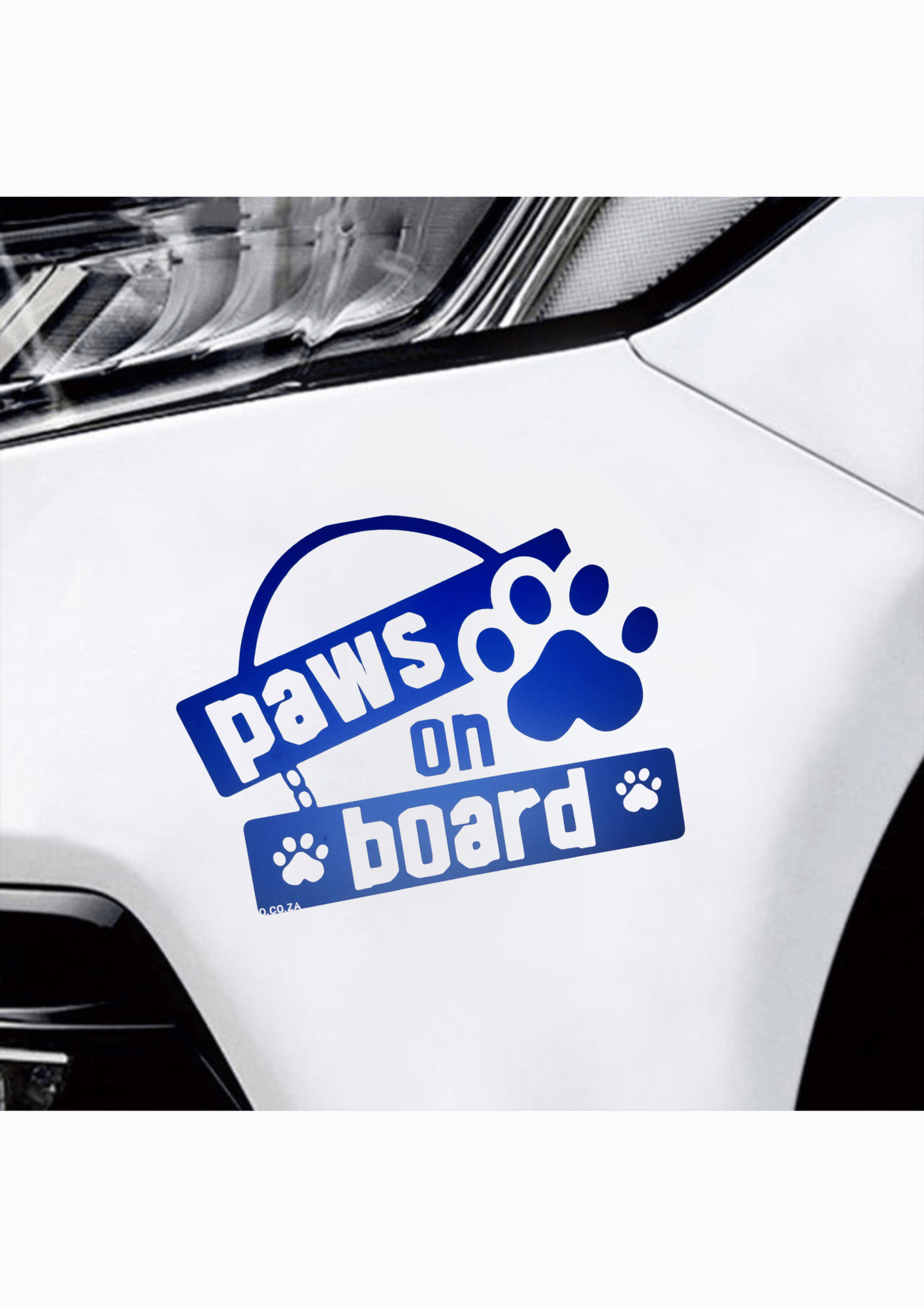 TeMaRo™ Navy Vehicle Decals - Paws On Board (21X30cm)