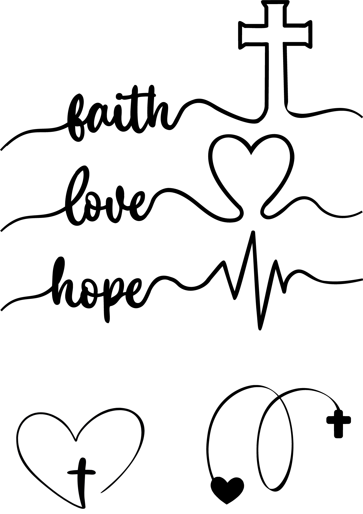 TeMaRo™ Neck Tattoo Men - Faith, Love, Hope