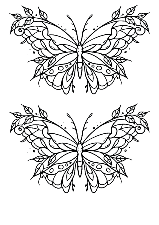 TeMaRo™ Non Permanent Butterfly Tattoos SA Stickers