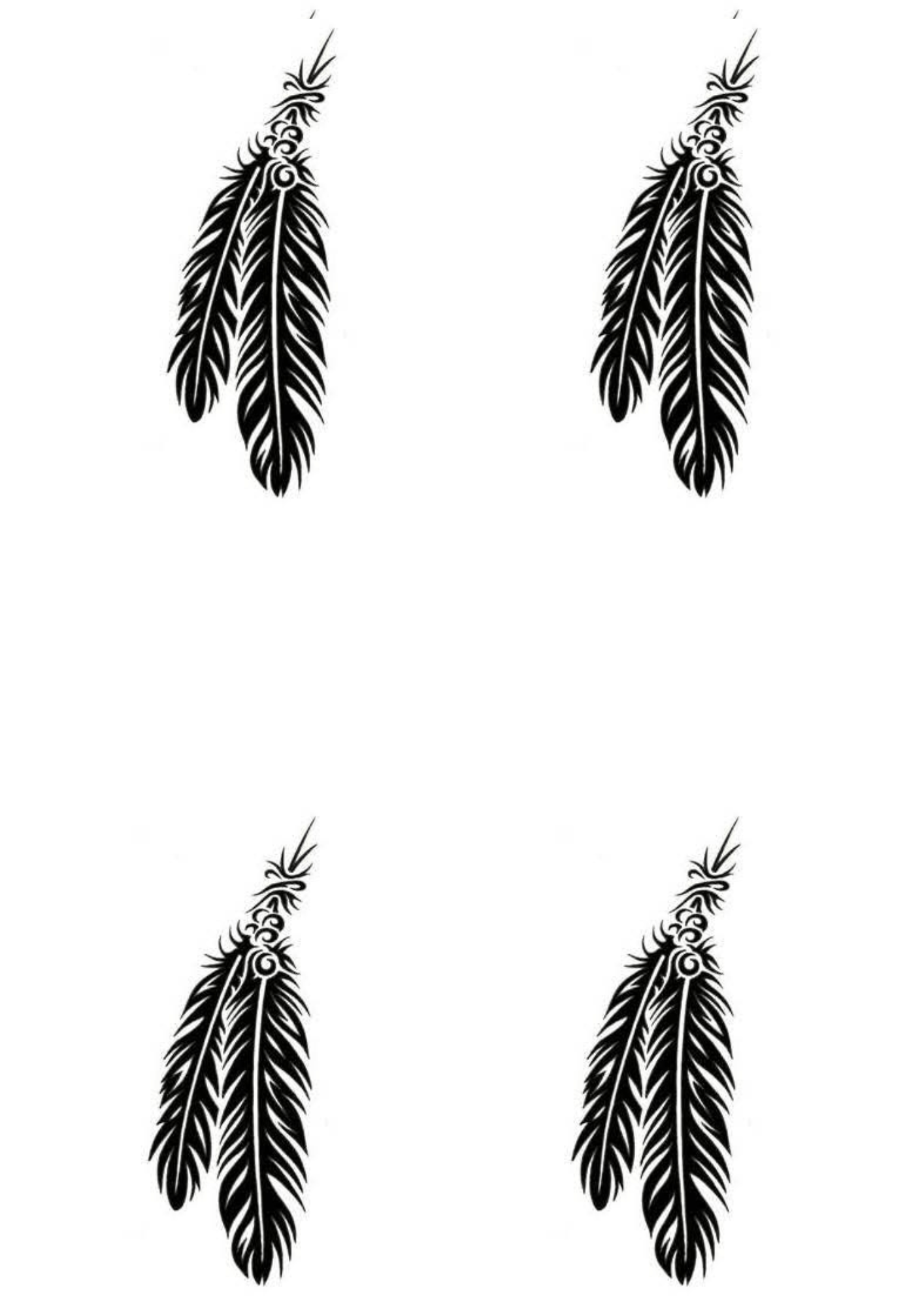 TeMaRo™ Non Permanent Feather Tattoo for Woman