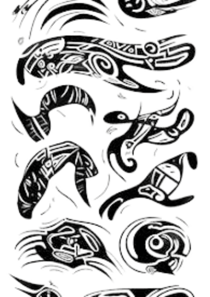 TeMaRo™ Non Permanent Feather Tattoo Patterns