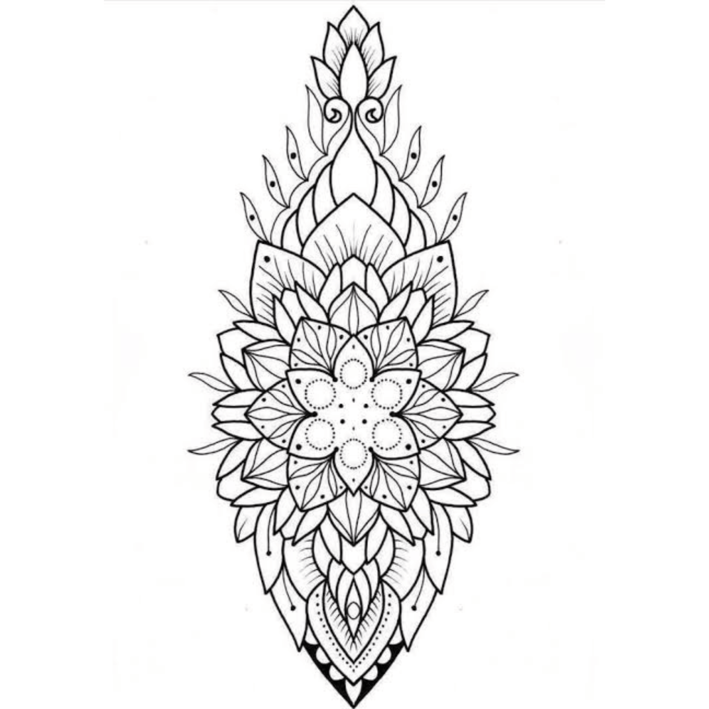 TeMaRo™ Non Permanent Sternum Tattoo Small