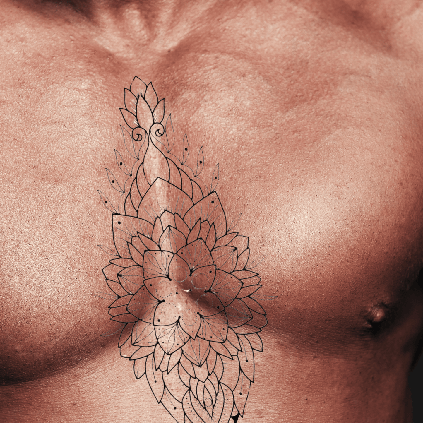 TeMaRo™ Non Permanent Sternum Tattoo Small