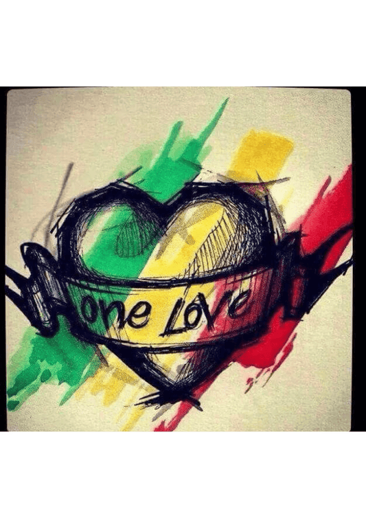 TeMaRo™ One Love Non Permanent Rasta Tattoos