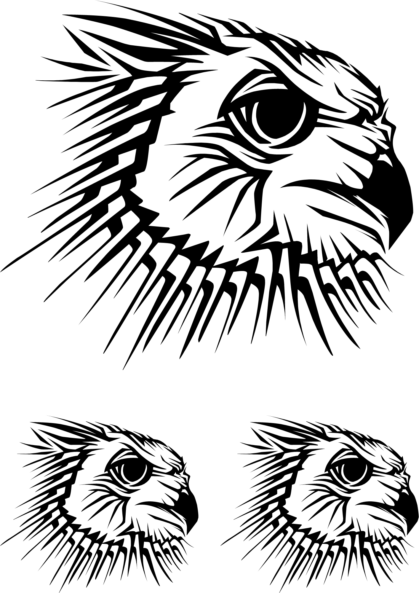 TeMaRo™ Owl Tribal Tattoo Sticker