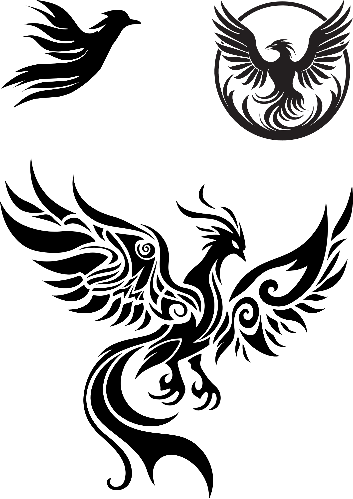 TeMaRo™ Phoenix Tattoo Designs Male