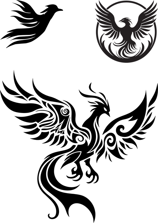 TeMaRo™ Phoenix Tattoo Designs Male