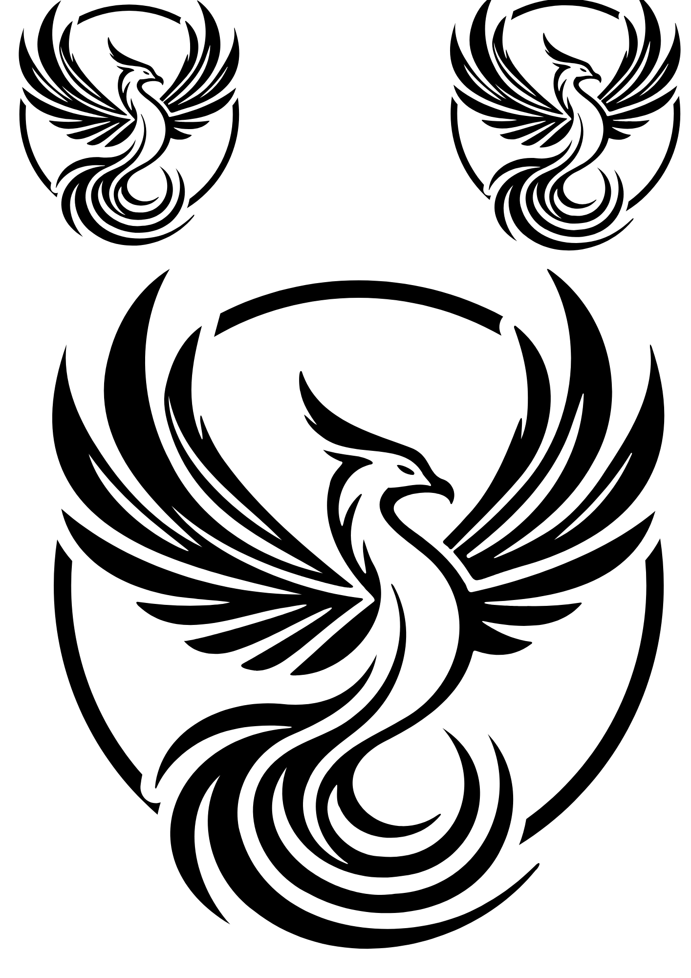 TeMaRo™ Phoenix Tattoos for Females