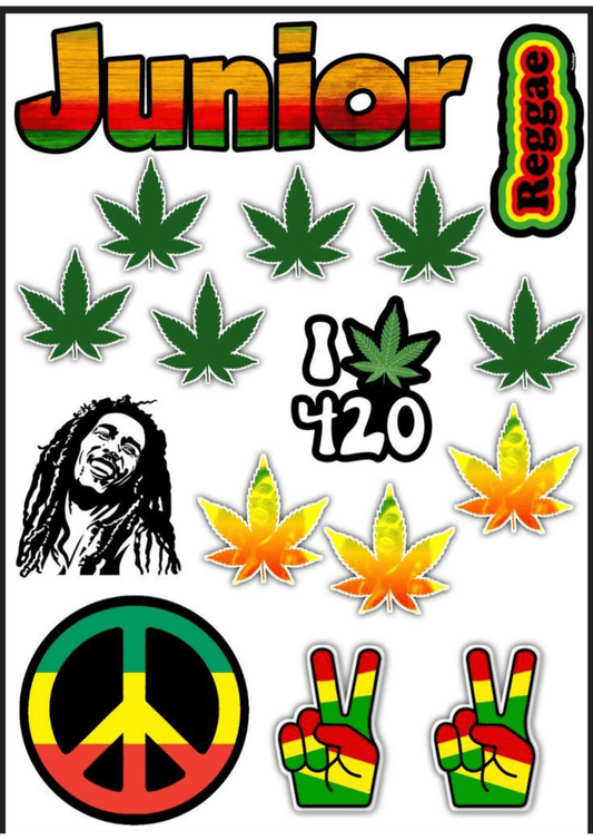 TeMaRo™ Rastafarian Temporary Tattoos Stickers