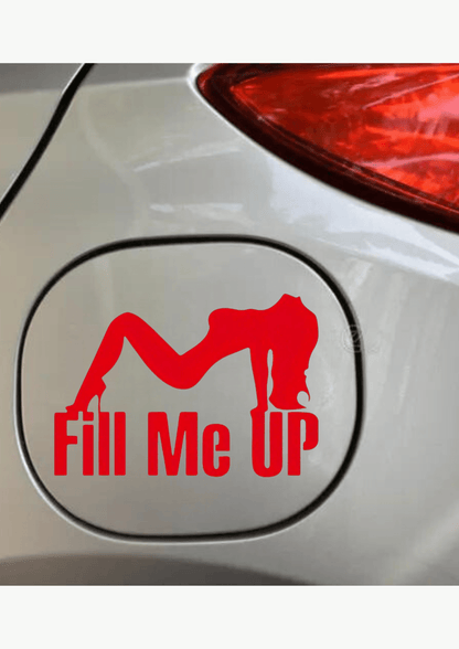 TeMaRo™ Red / 30cm x 25cm Car Sticker - Fill Me Up Decal