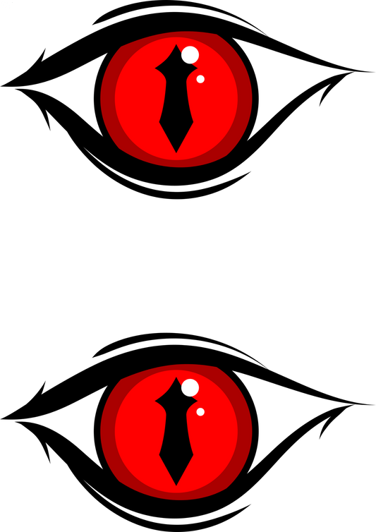 TeMaRo™ Red Angry Cat Eyes Tattoo Sleeve