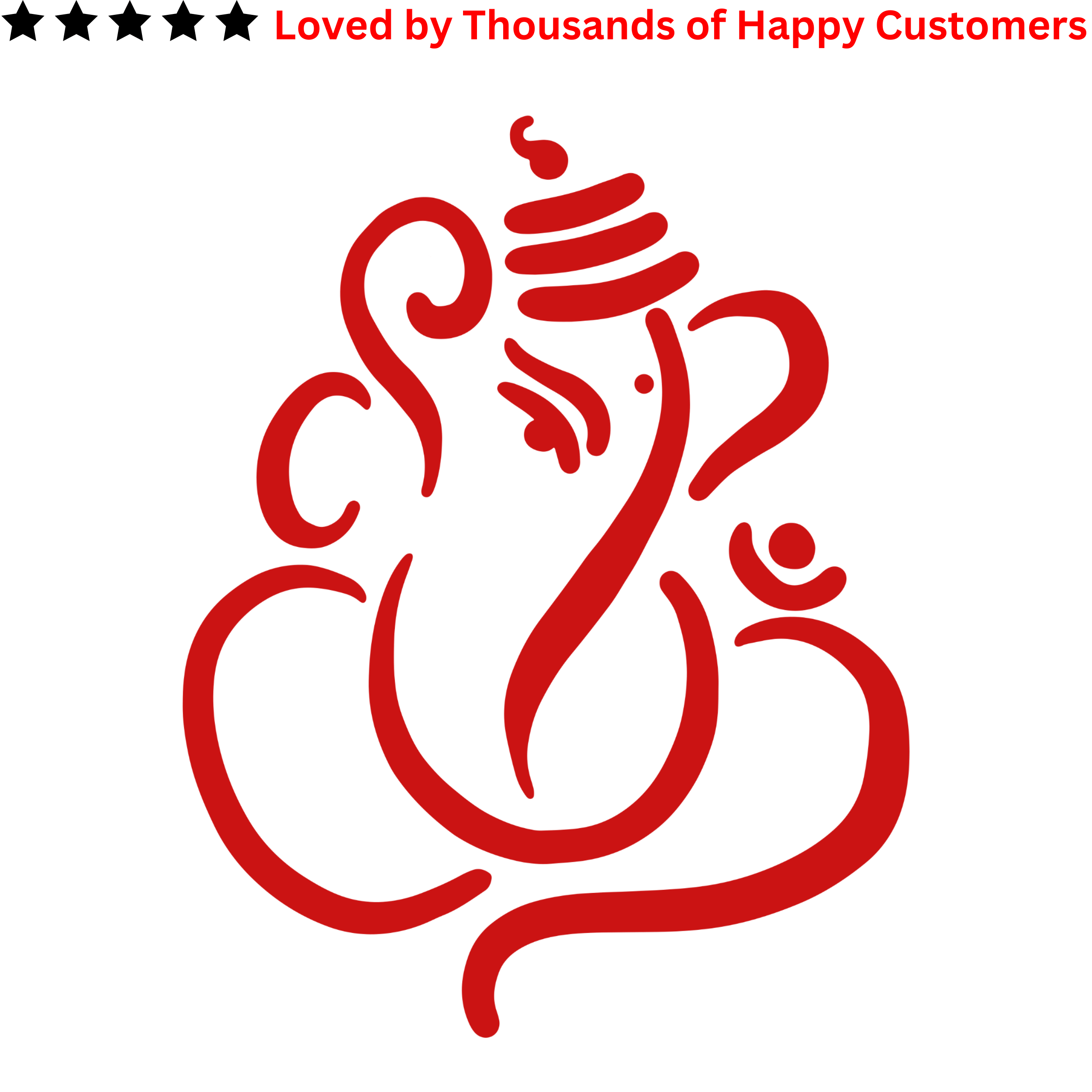TeMaRo™ Red Ganesha Vinayagar Tattoo