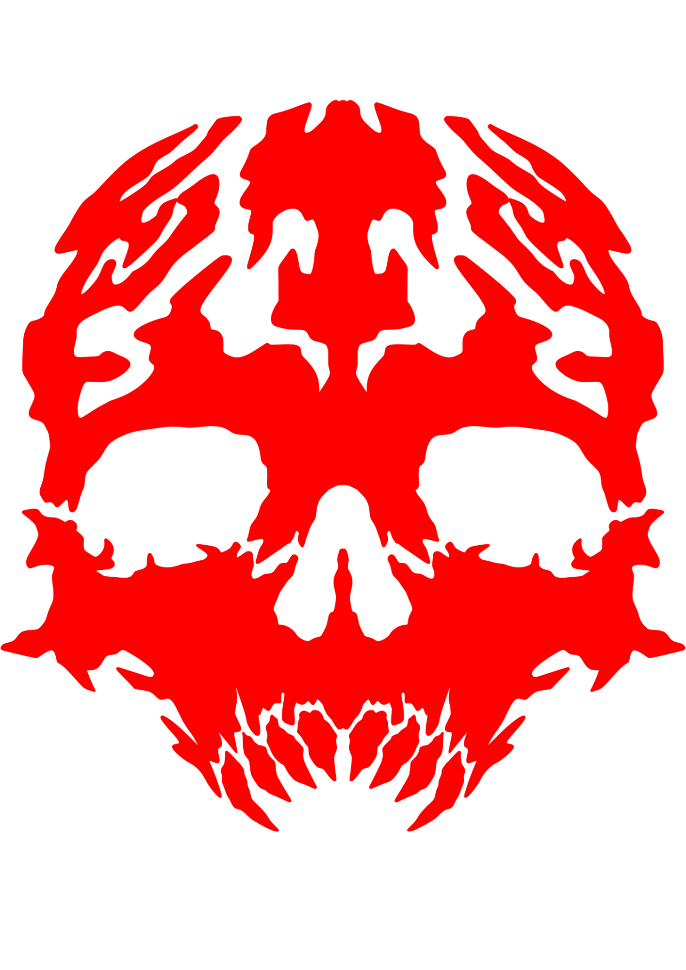 TeMaRo™ Red Skull Horror Tattoo Sleeve