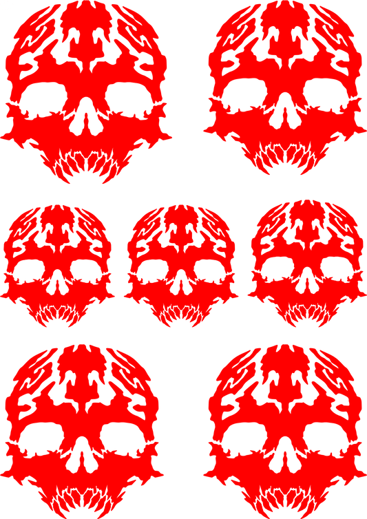 TeMaRo™ Red Skull Small Tattoo Female