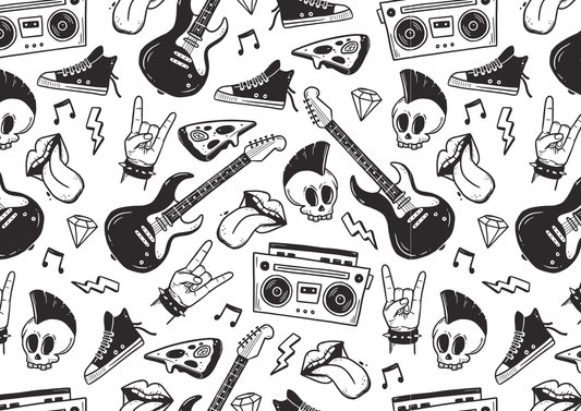 TeMaRo™ Rock and Roll Kids Birthday Tattoos