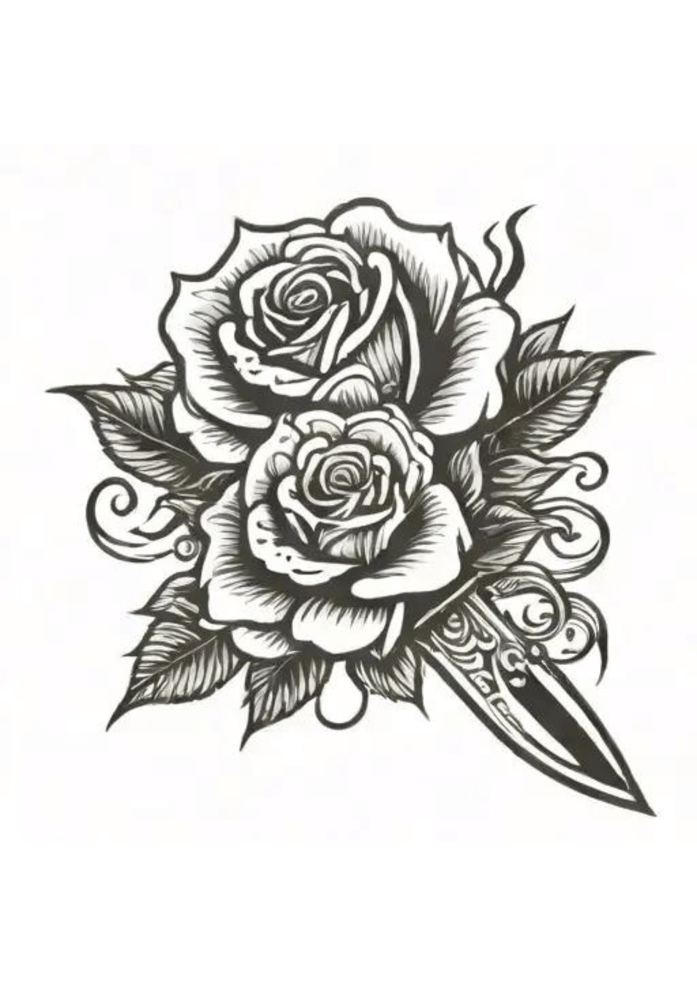 TeMaRo™ Rose on Hand Tattoos Men