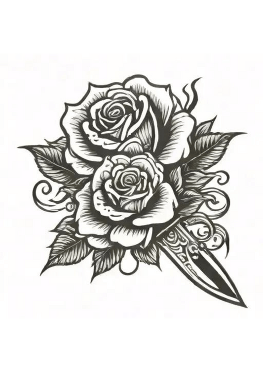 TeMaRo™ Rose on Hand Tattoos Men