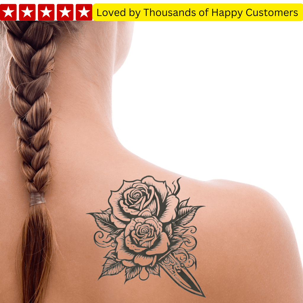 TeMaRo™ Rose on Hand Tattoos Men