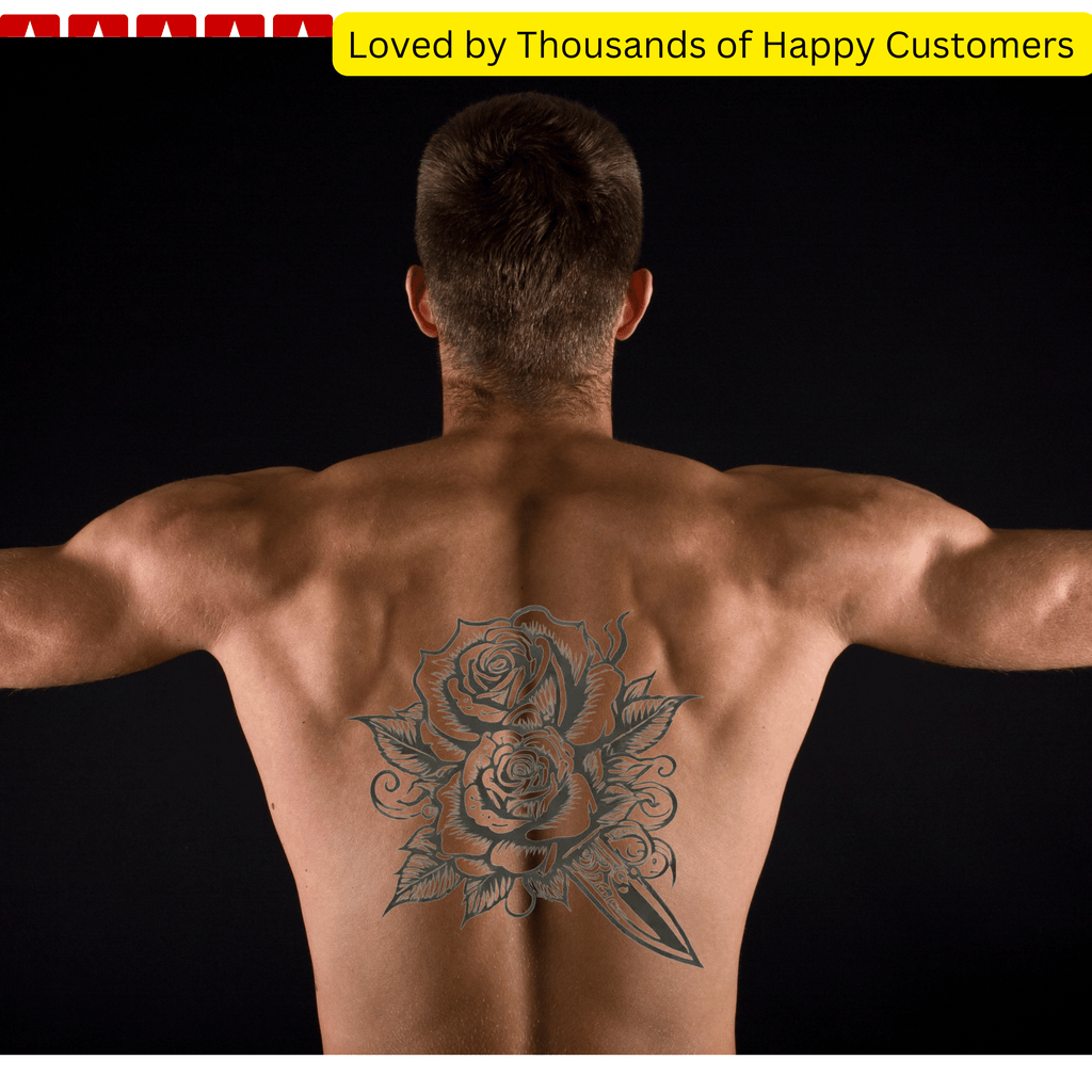 TeMaRo™ Rose on Hand Tattoos Men