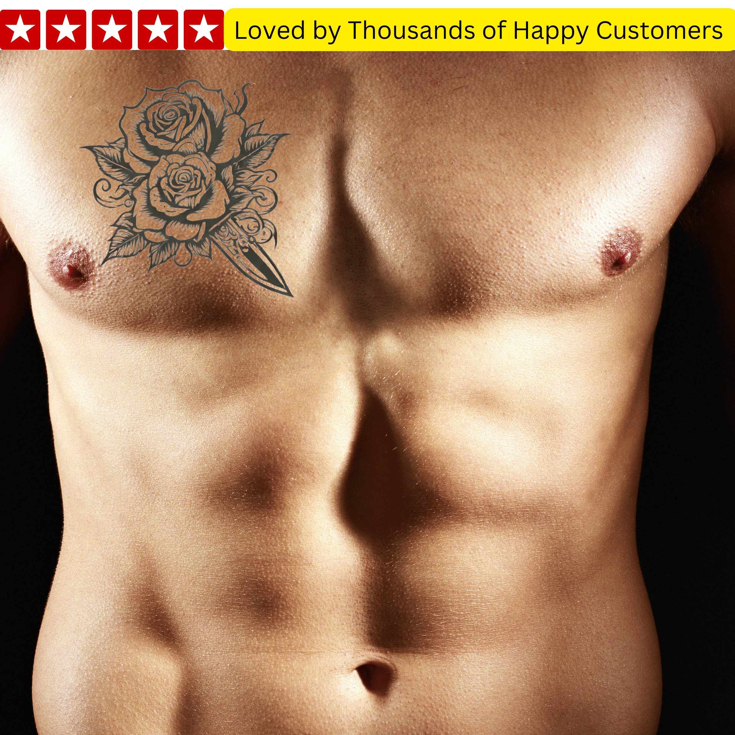 TeMaRo™ Rose on Hand Tattoos Men