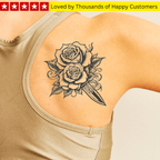 TeMaRo™ Rose on Hand Tattoos Men