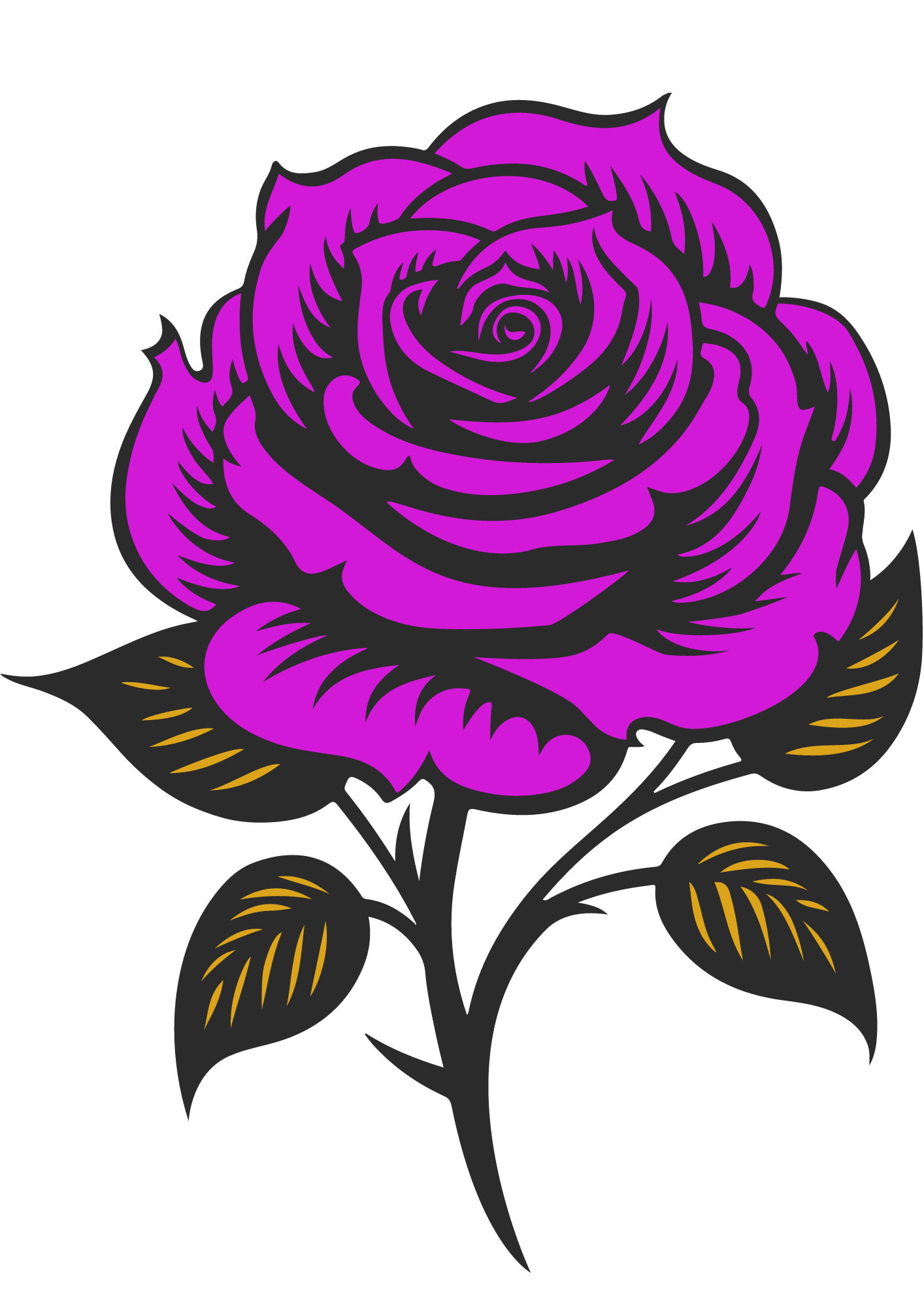 TeMaRo™ Rose Tatoo Sticker