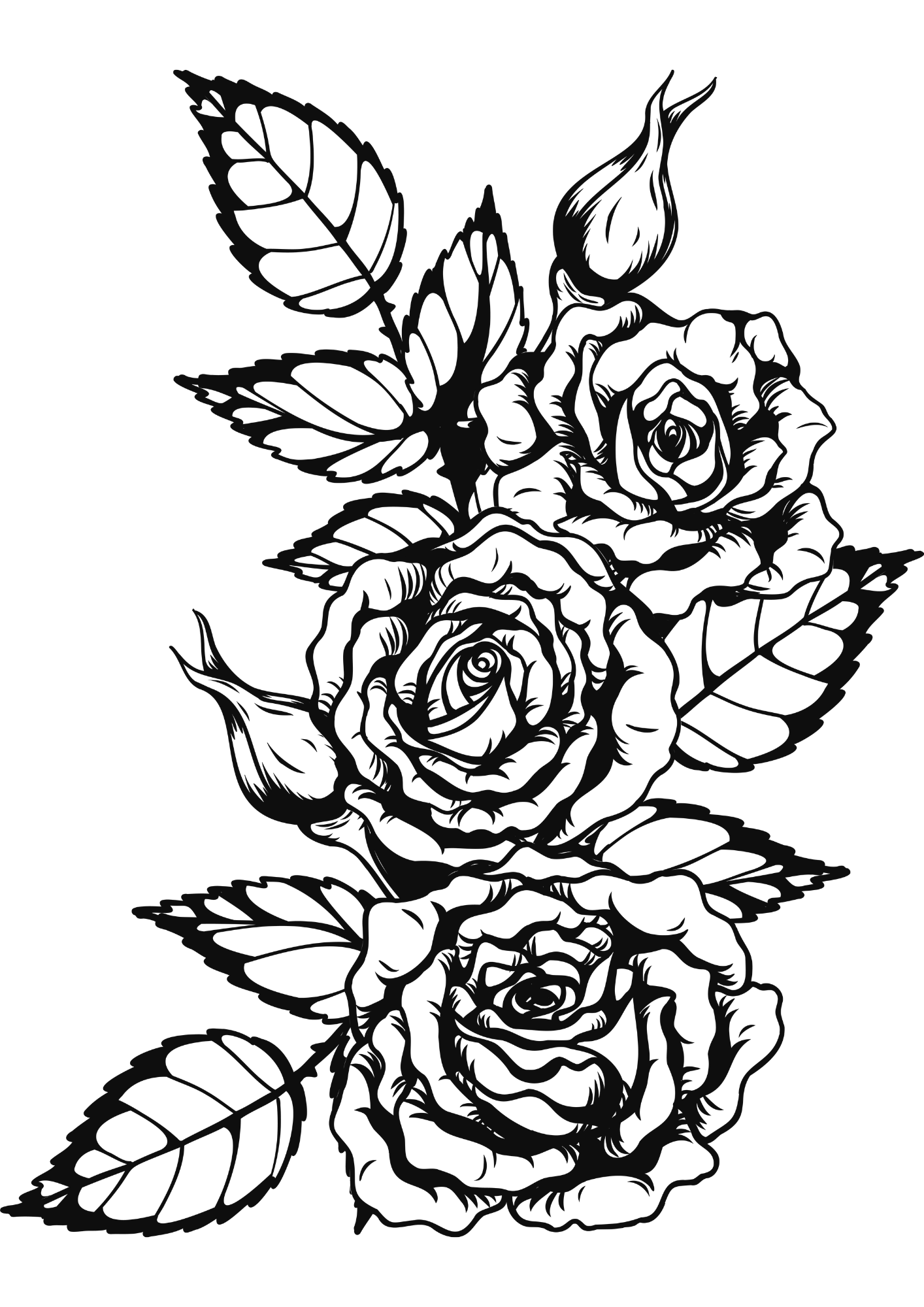 TeMaRo™ Rose Tattoo Shoulder Bouquet