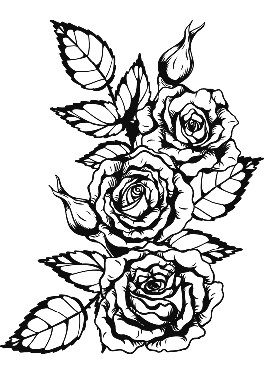 TeMaRo™ Rose Tattoo Shoulder Bouquet