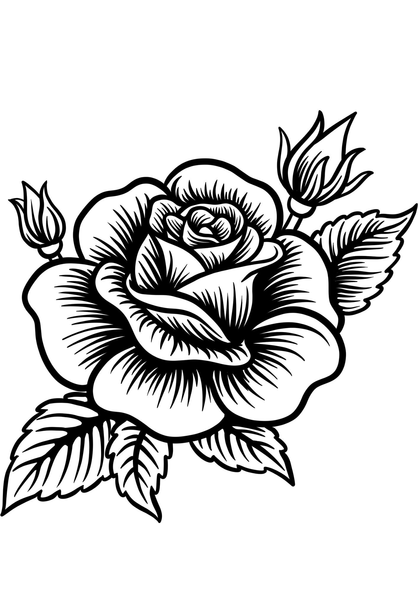 TeMaRo™ Rose Tattoo Style