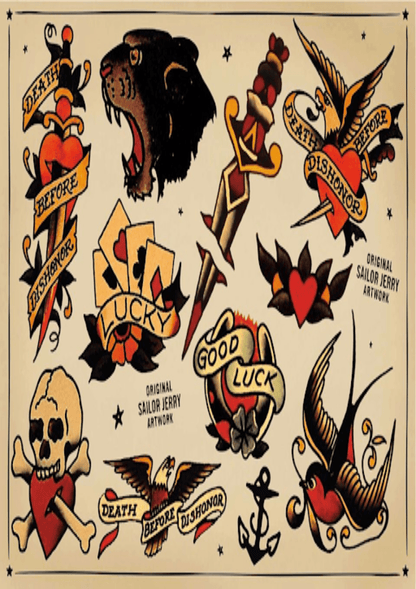 TeMaRo™ Sailor Jerry Flash Tattoo Designs