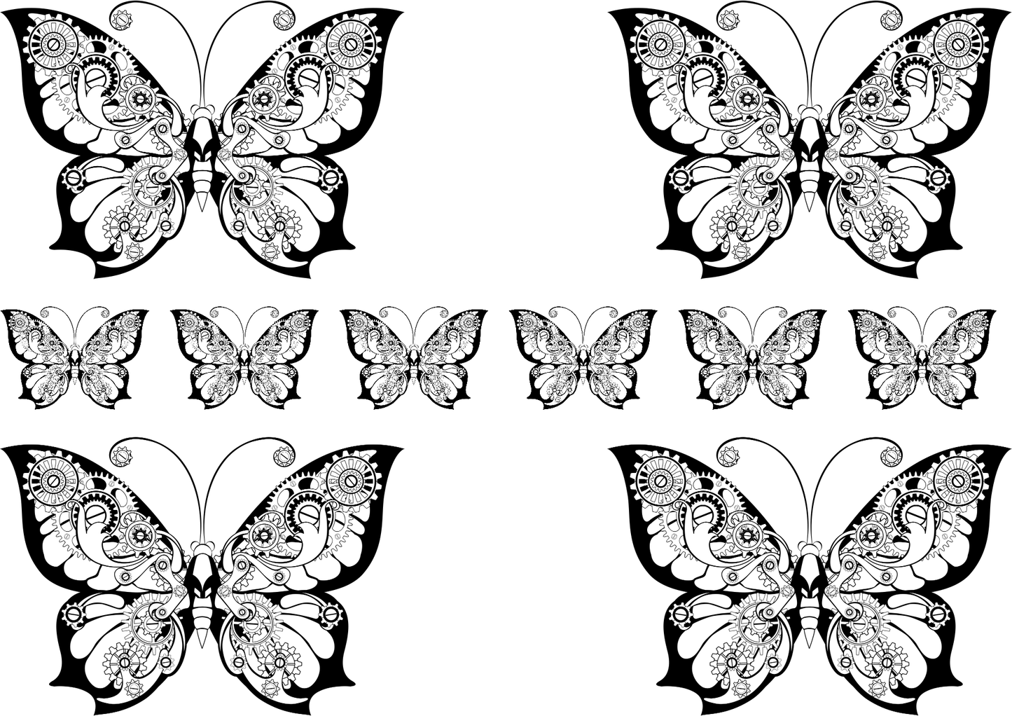 TeMaRo™ Semi Permanent Tattoos Butterfly