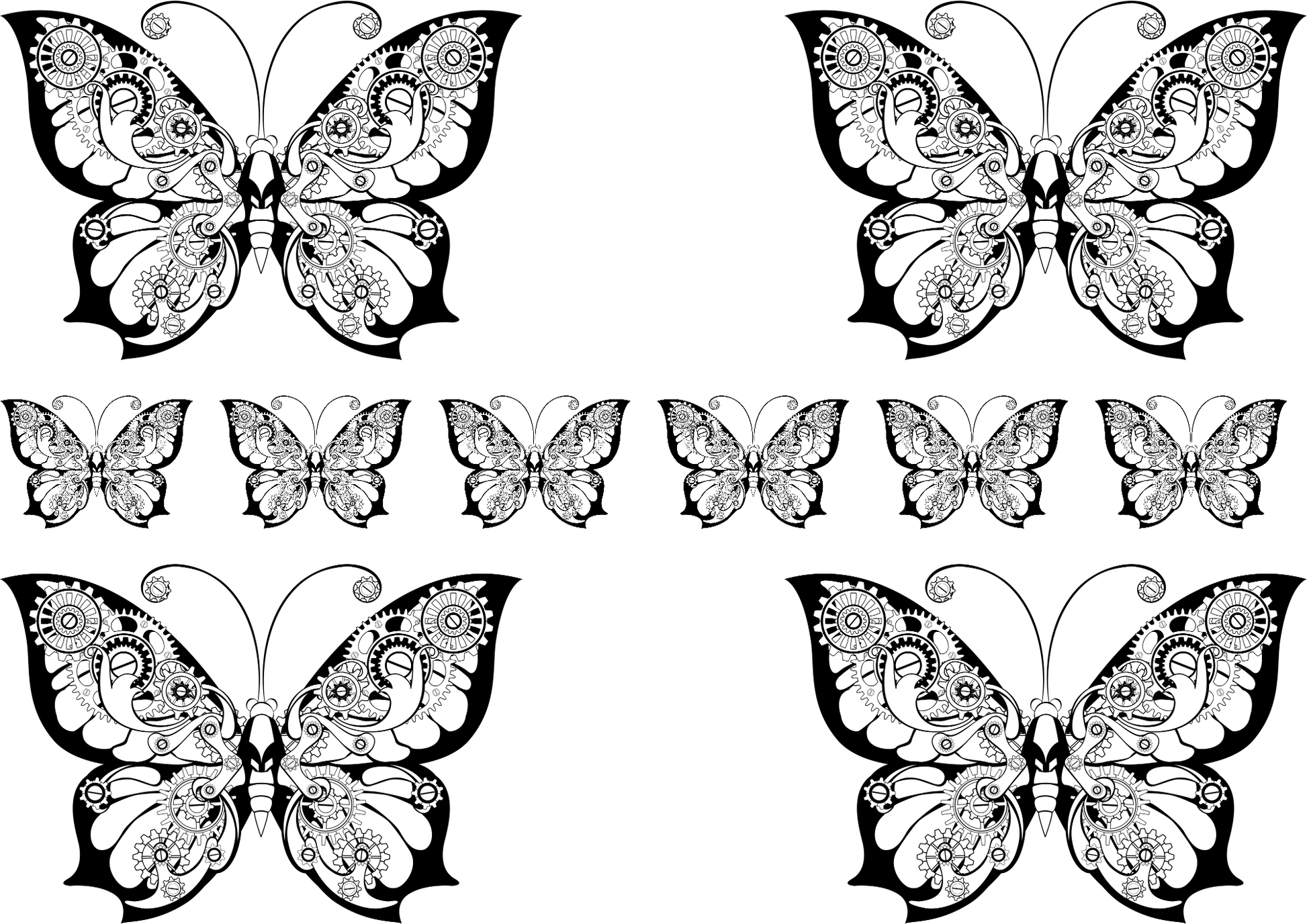 TeMaRo™ Semi Permanent Tattoos Butterfly