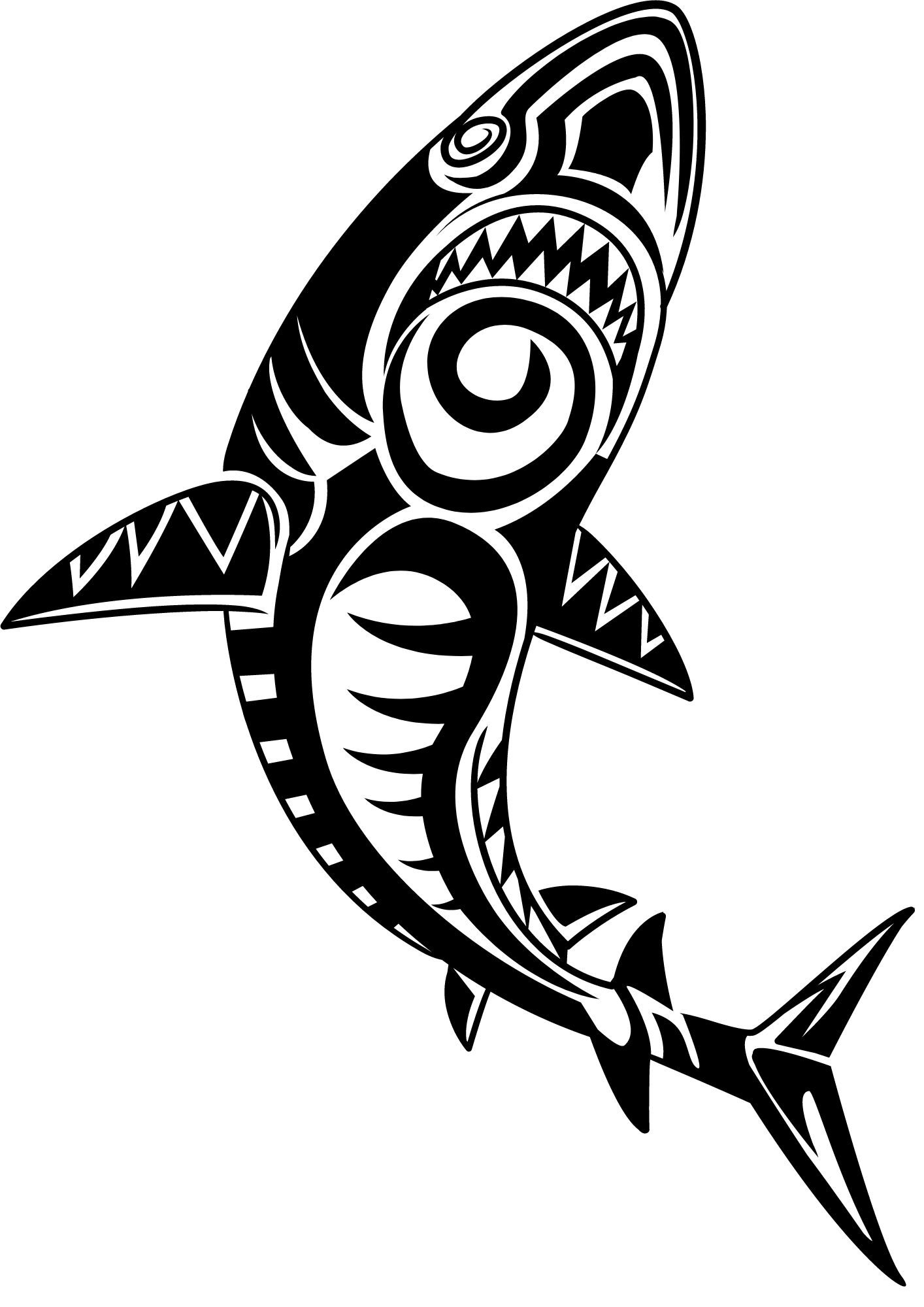 TeMaRo™ Shark Sticker Tattoo