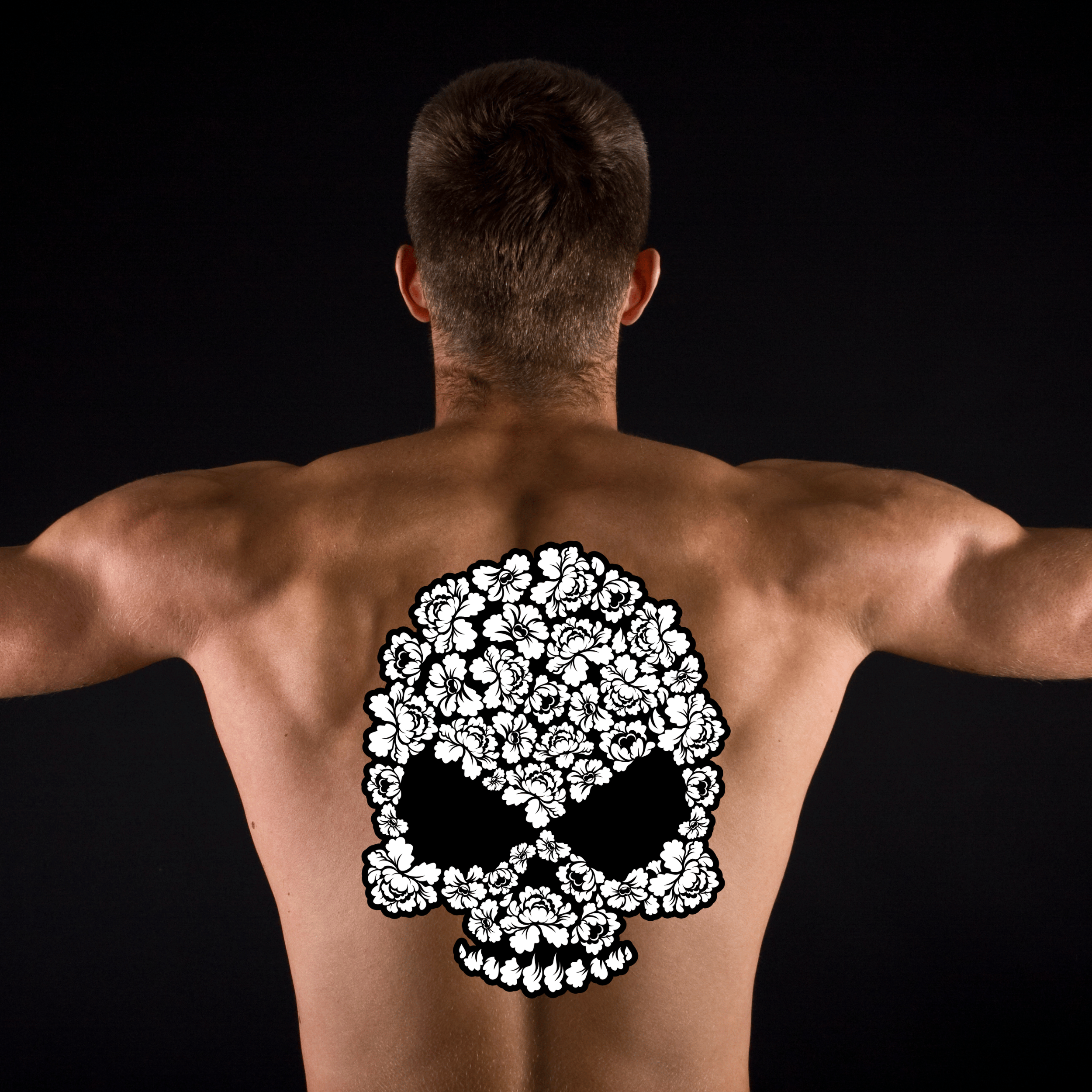 TeMaRo™ Skull Rose Tattoo on Hand