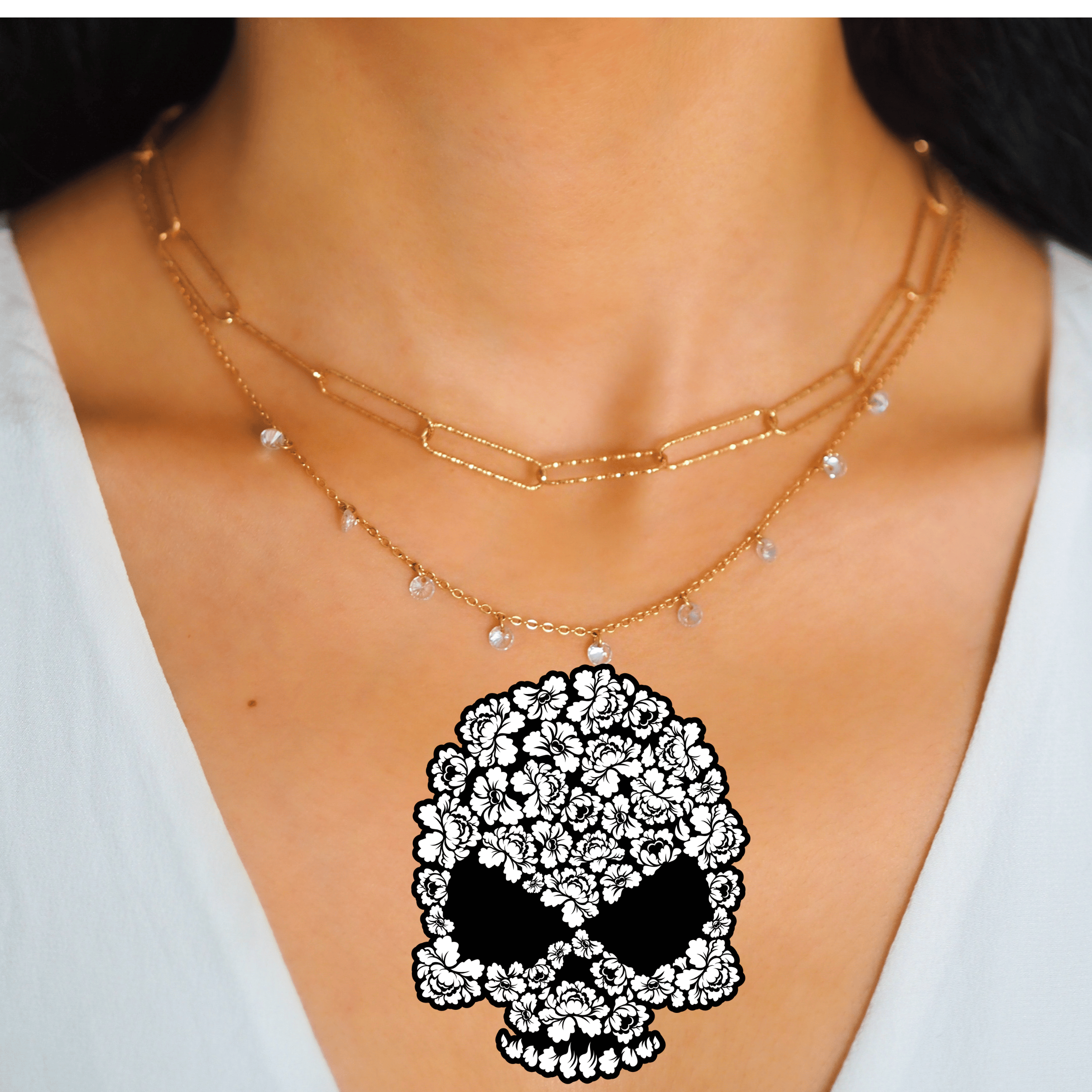 TeMaRo™ Skull Rose Tattoo on Hand