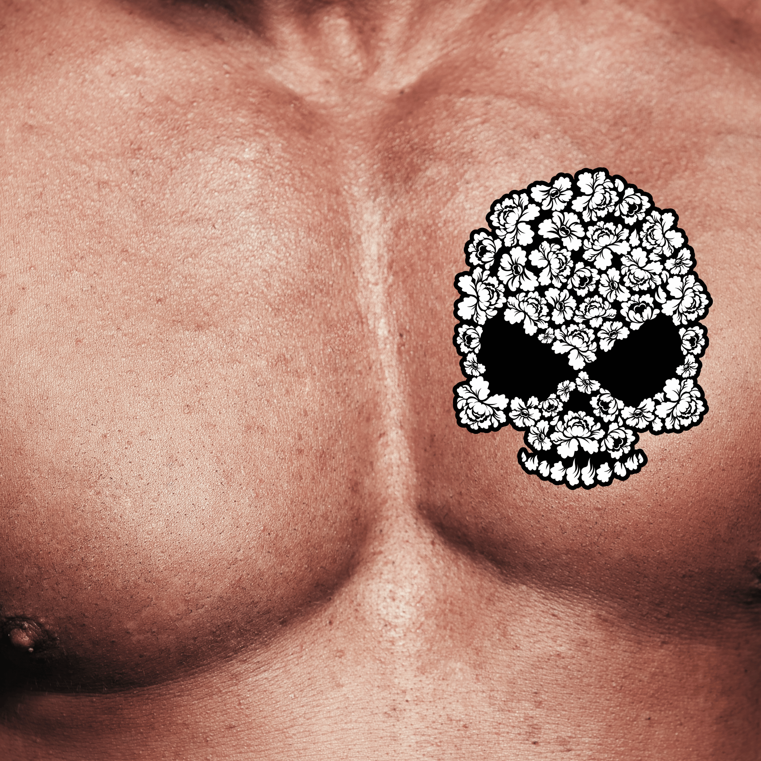 TeMaRo™ Skull Rose Tattoo on Hand