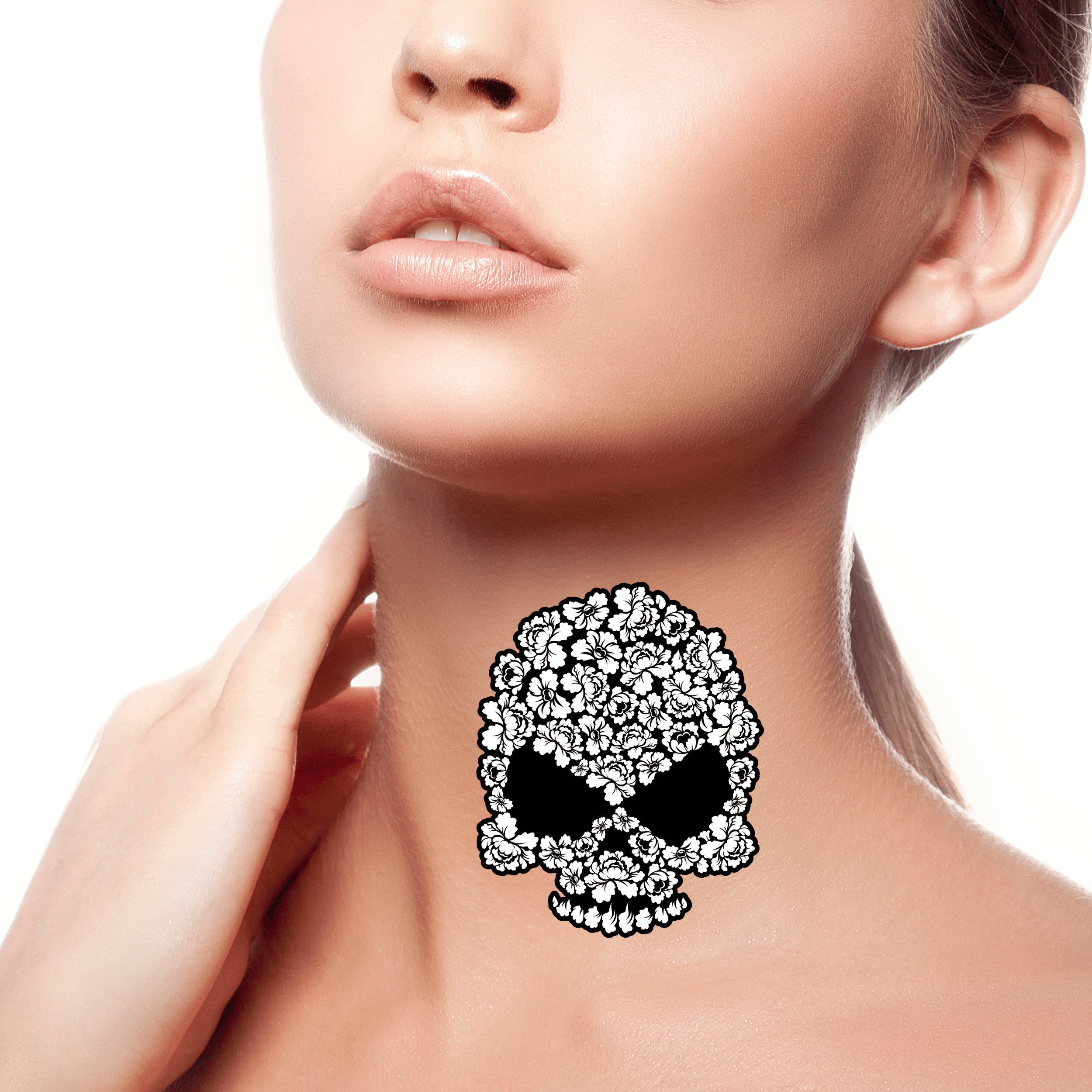TeMaRo™ Skull Rose Tattoo on Hand