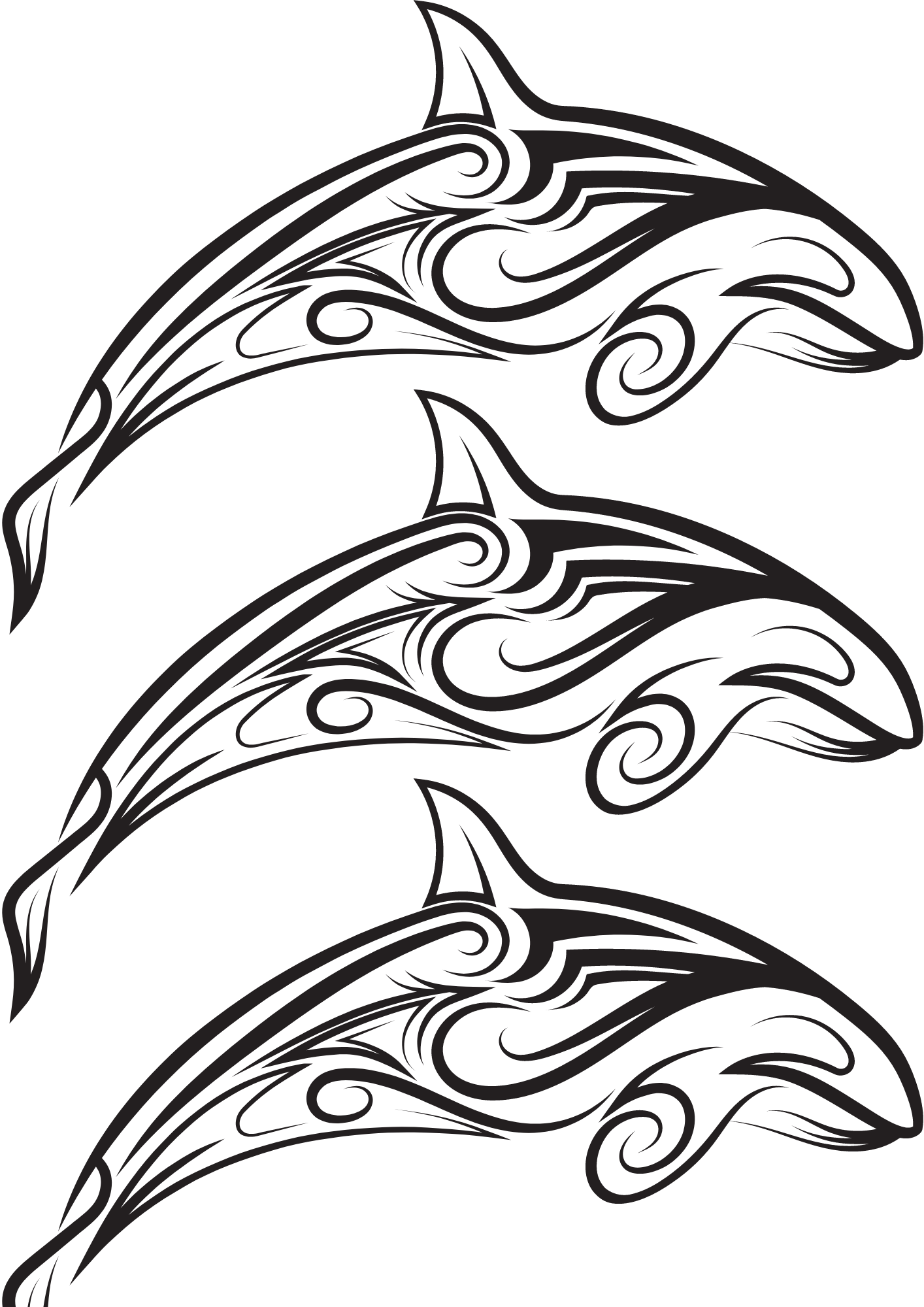 TeMaRo™ Sleeve Tattoos Ideas for Guys - Dolphin Trio