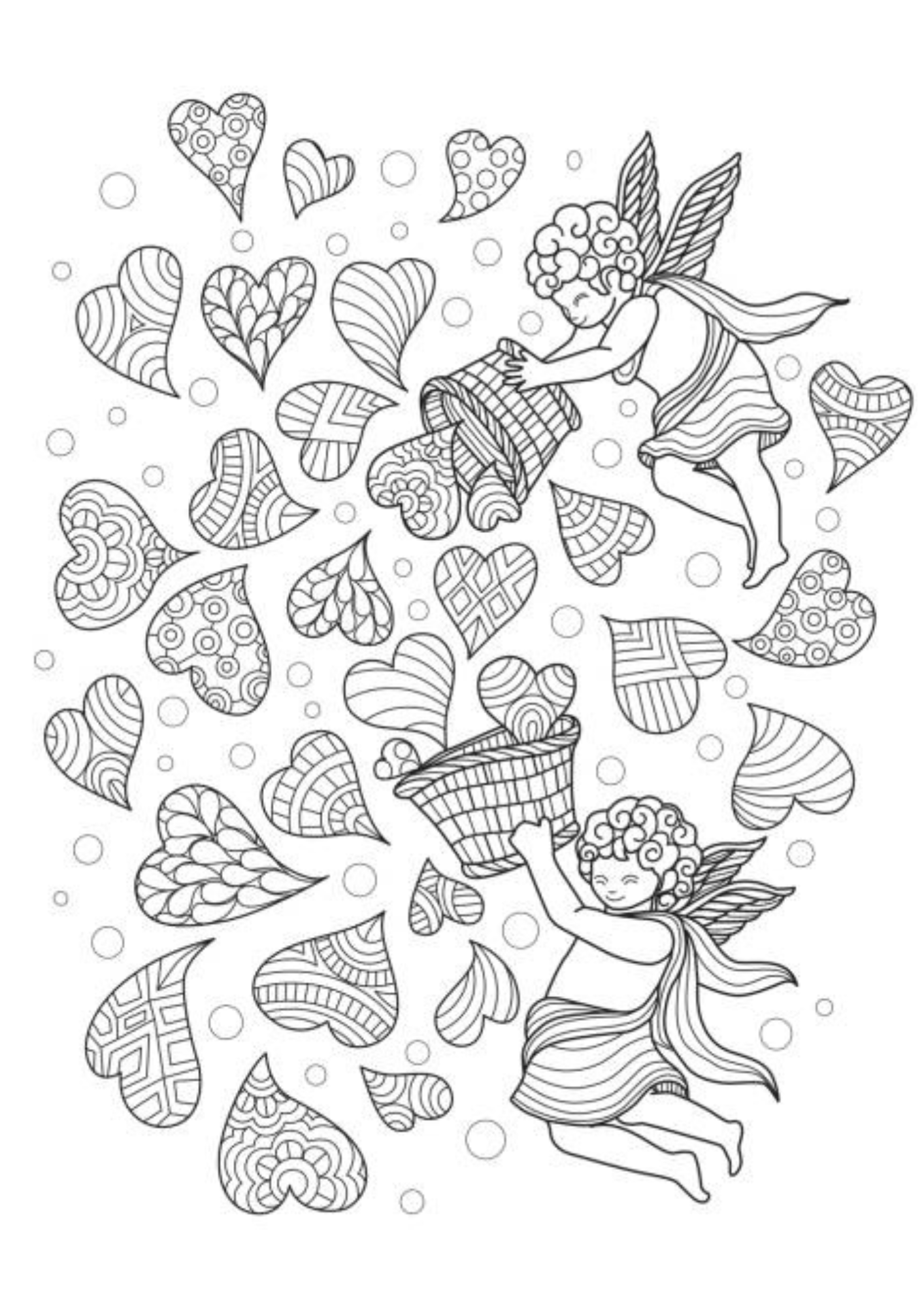 TeMaRo™ Small Tattoo Designs for Females - Cupid's Tribal Hearts