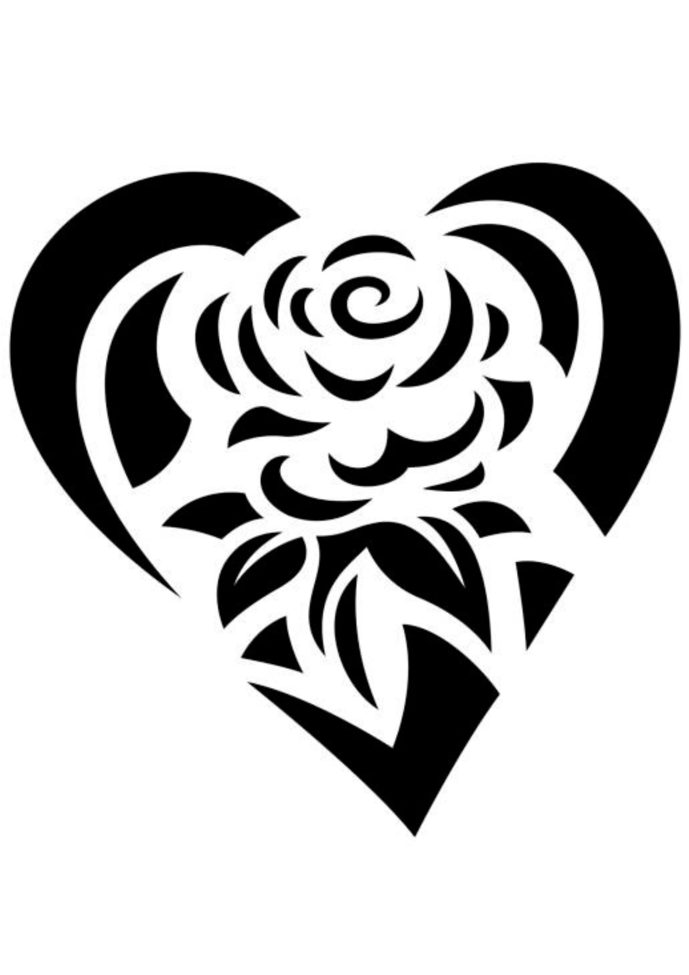 TeMaRo™ Small Tattoo Ideas for Couples - Heart and Rose