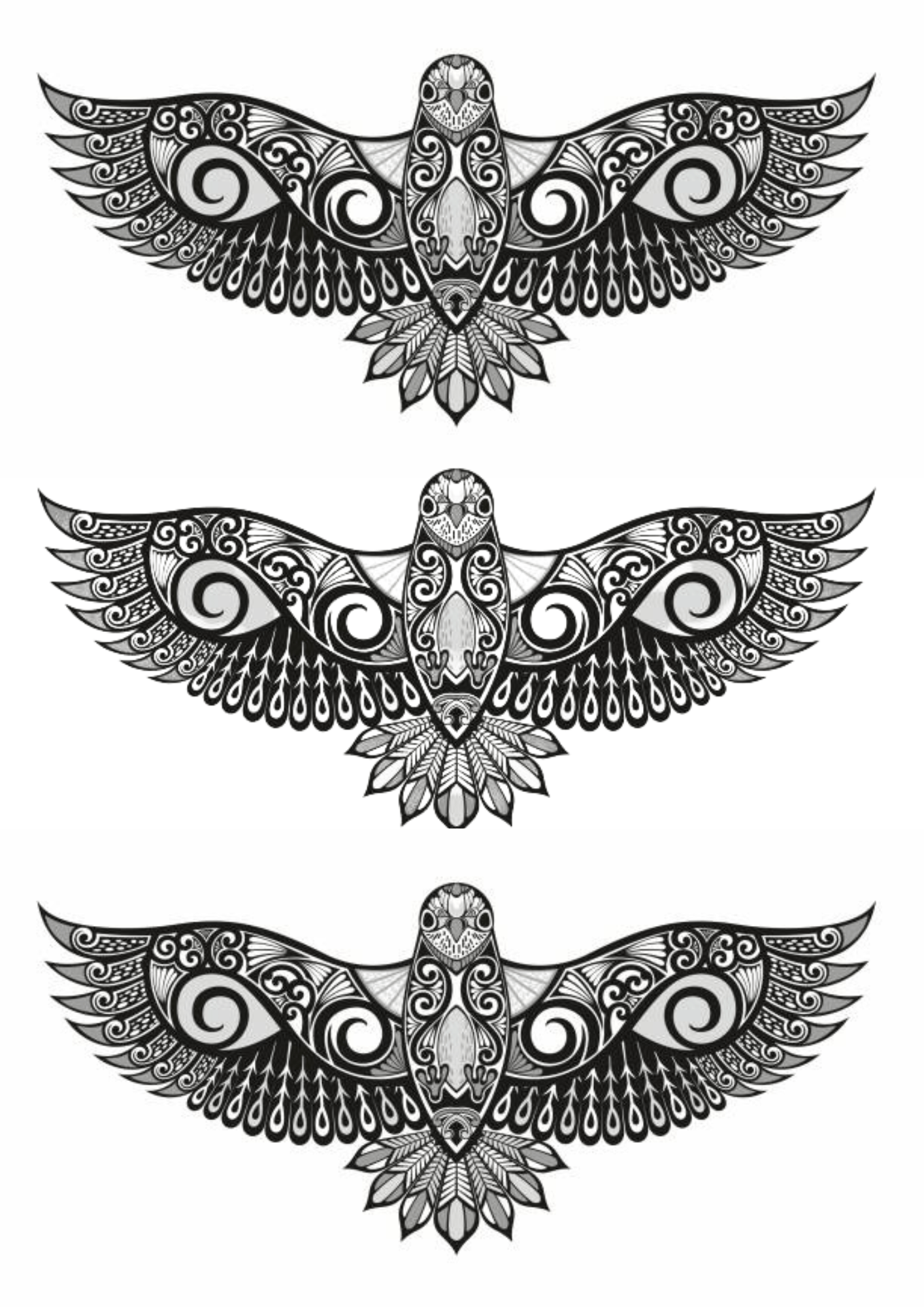 TeMaRo™ Small Tattoo Leg - Tribal Dove