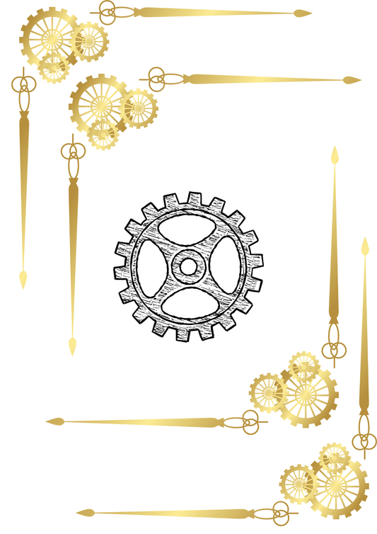 TeMaRo™ Steampunk Gears tattoo