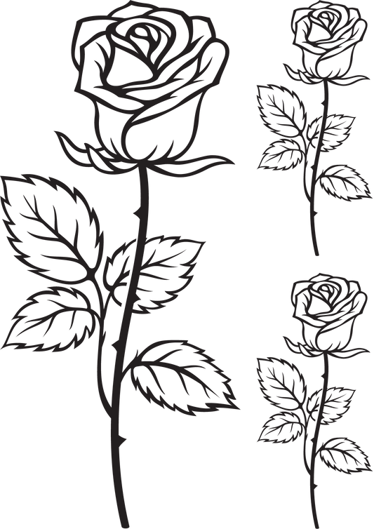 TeMaRo™ Tatoos Rose Sticker