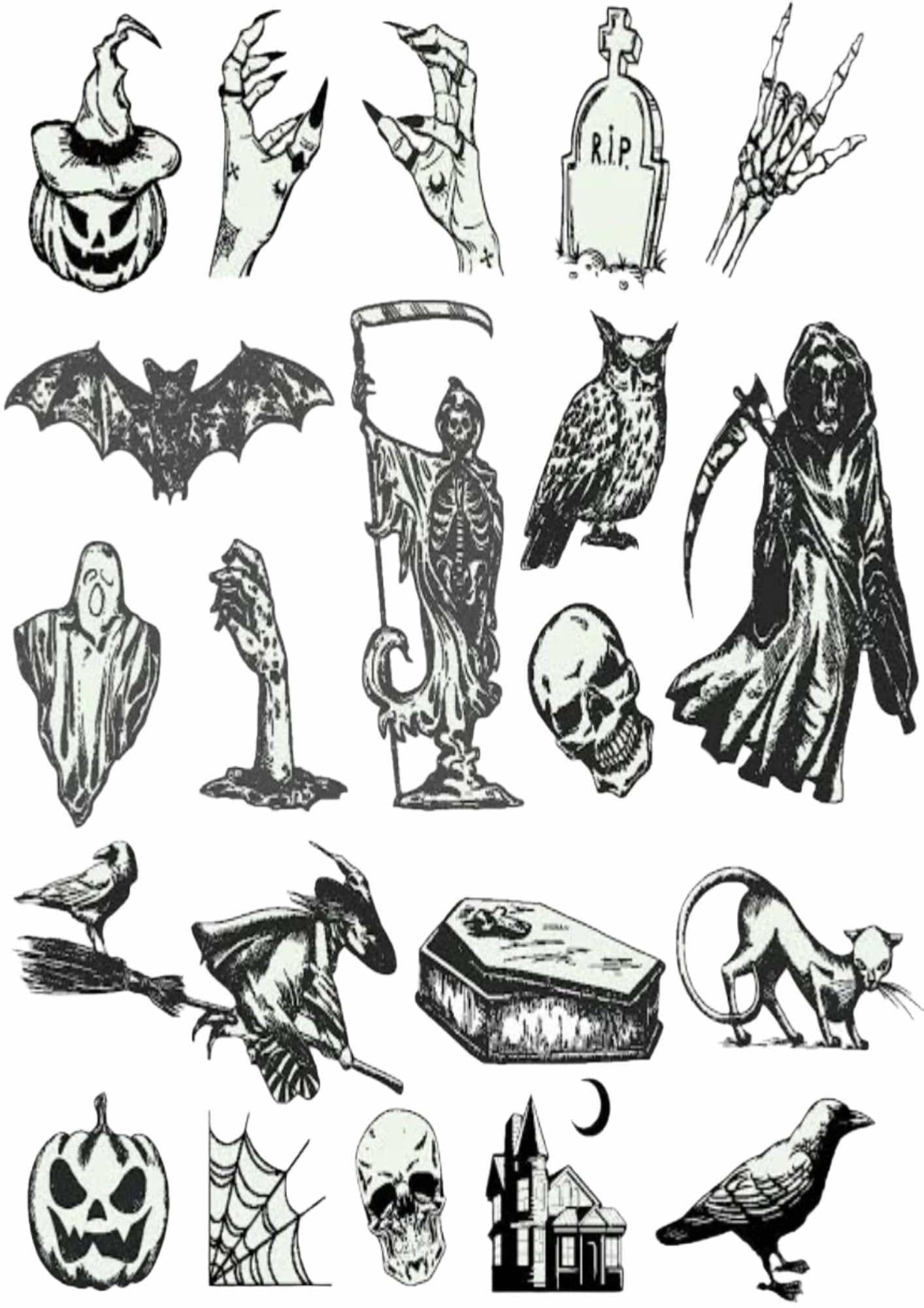 TeMaRo™ Tattoo Cape Town - Halloween Sheet