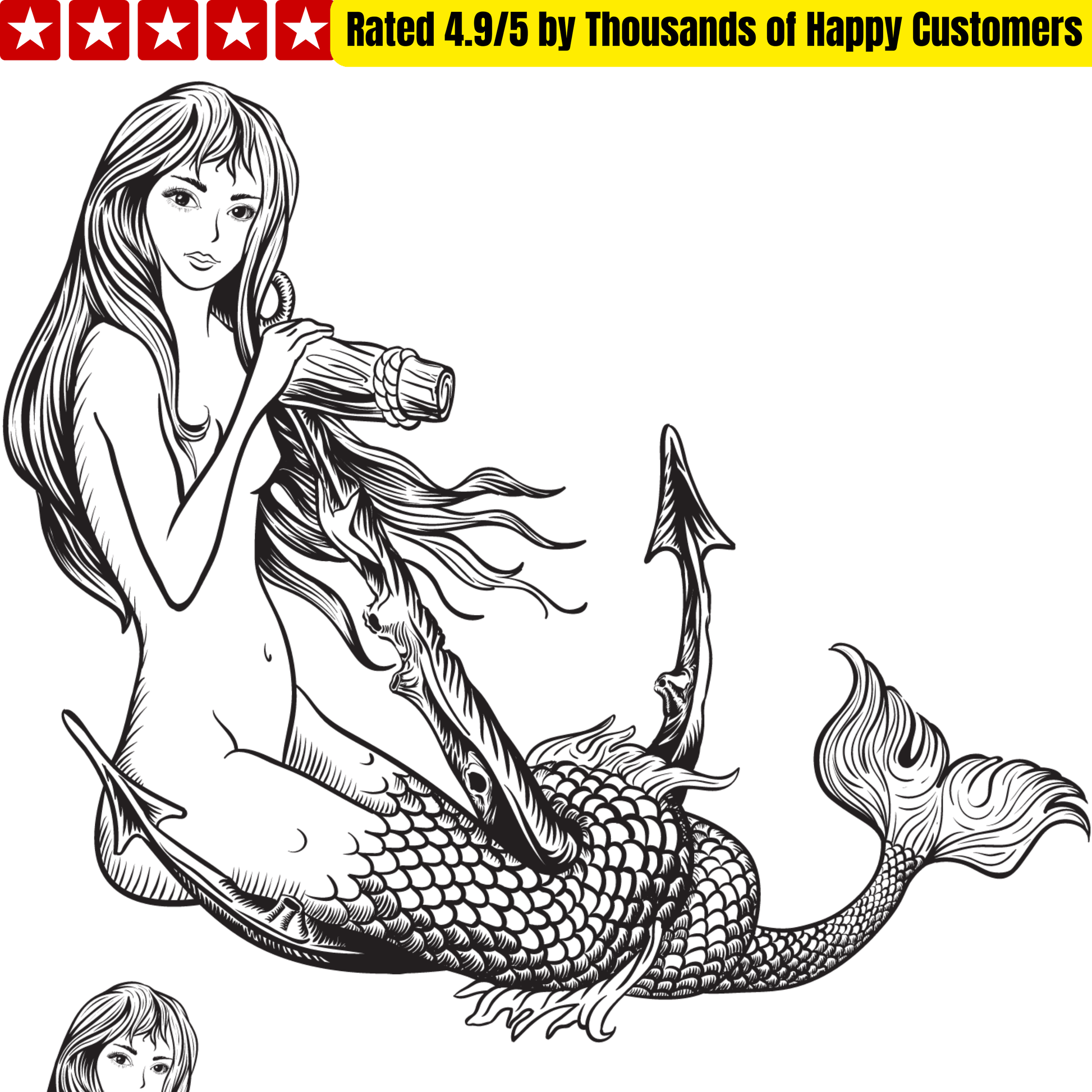 TeMaRo Tattoo Designs for Women Mermaid