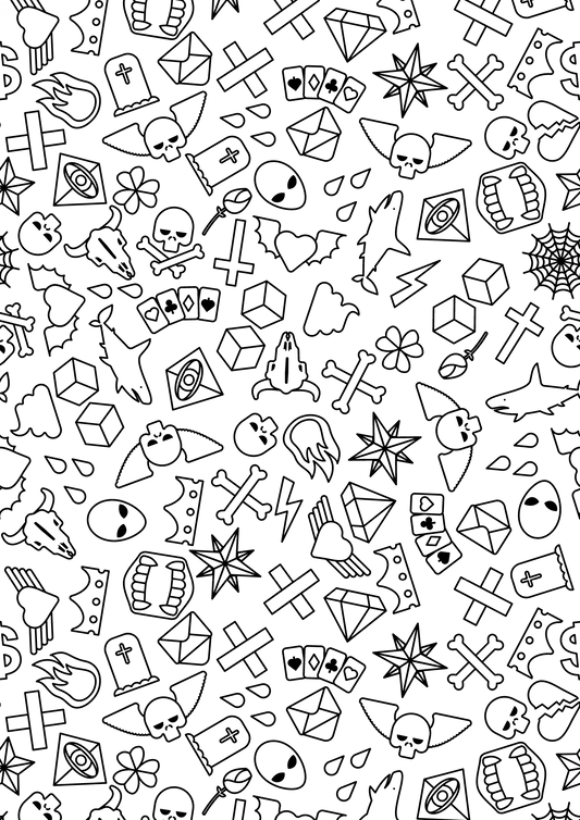 TeMaRo™ Tattoo Pattern Seamless