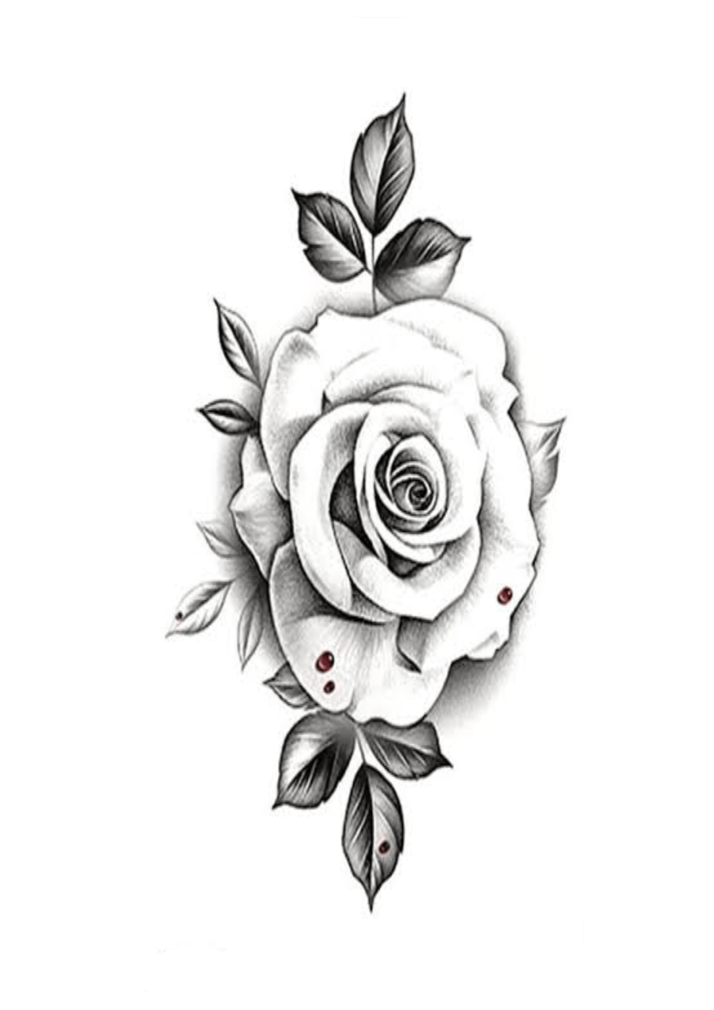 TeMaRo Tattoo Sticker 21cm X 15cm (Not an A4 size) Tattoo Sticker for Hand Roses