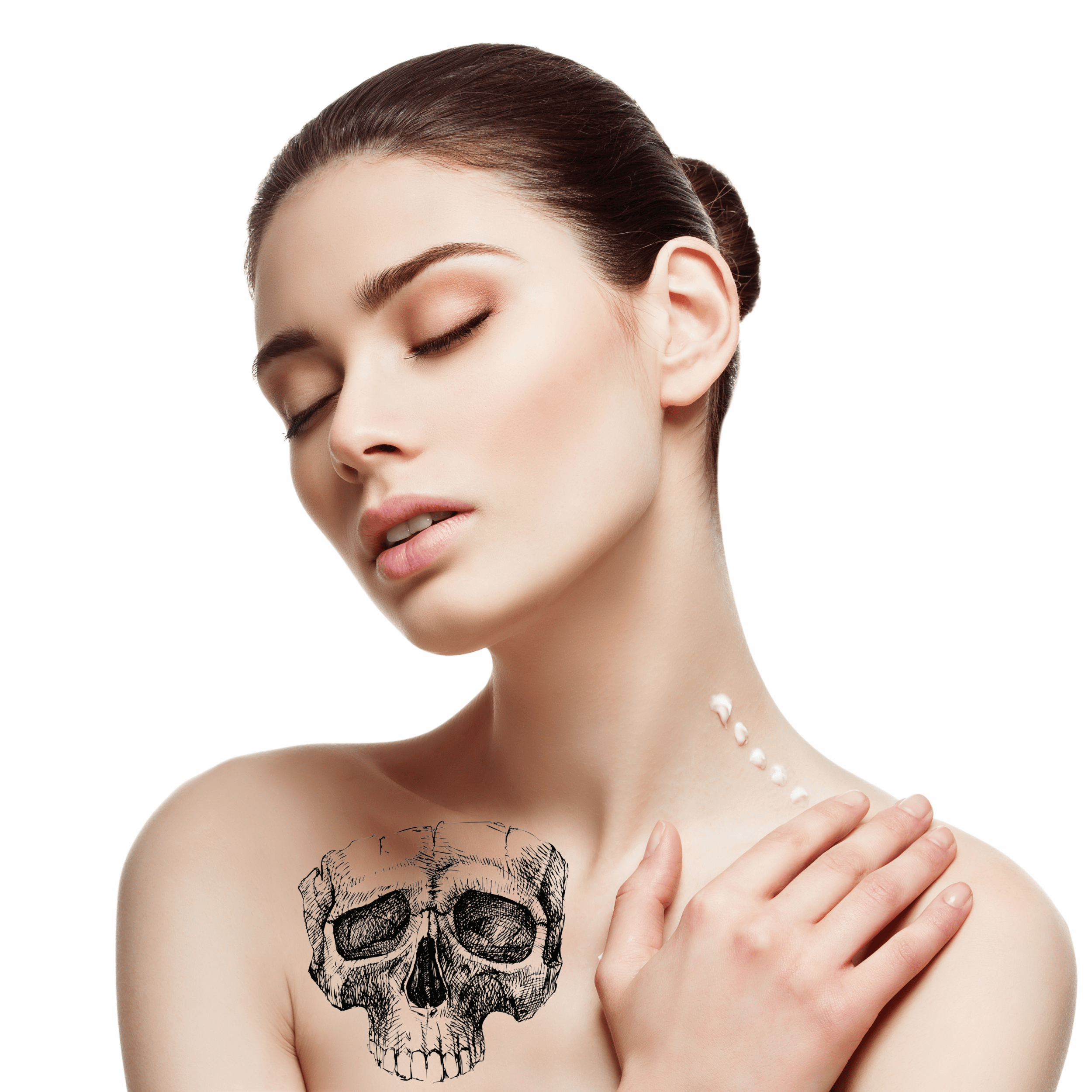 TeMaRo™ Tattoo Sticker 4 X A6 Tattoos Temporary Skull Tattoos
